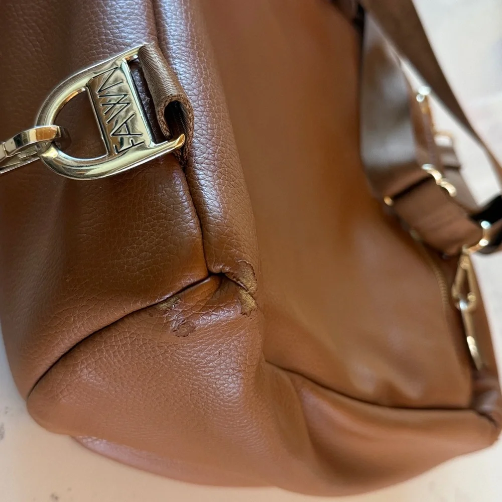 FAWN The Original Diaper Bag Backpack - Brown/ Cognac Color